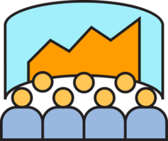 People Monitoring Stock Graph Icon png