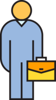 Employee with Briefcase Icon png