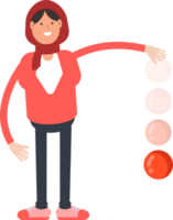 Arab Woman Character Throwing Ball png