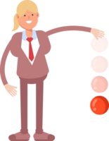 Businesswoman in Suit Character Throwing Ball png