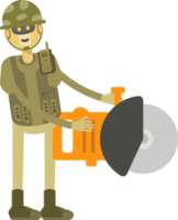 Robot Soldier Character Using Circular Saw png