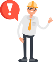 Architect Character and Error Sign png
