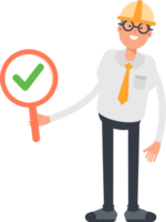 Architect Character Showing Check Mark png