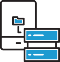 Mobile Folder and Server Connection Icon png
