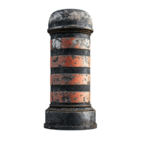 Old Bollard 3D Model on transparent background png