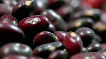 A close up of a bunch of red beans video