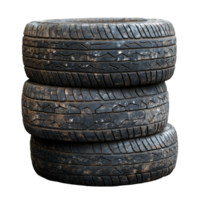 Stack of Old Tires on transparent background png