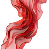 Red Fabric Flow Abstract Texture on transparent background png
