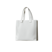 White shopping tote bag blank canvas for design branding template isolated on transparent background png