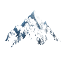 Isolated mountain peak graphic design element for compositing art isolated on transparent background png
