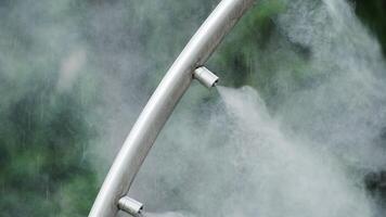 High-Pressure Water Spray Humidification System in Outdoor Natural Environment with Mist and Heat Effects video