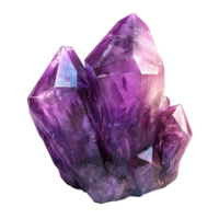 Amethyst cluster gemstone mineral purple crystal geology specimen isolated on transparent background png