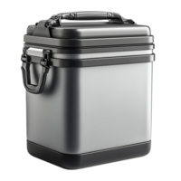 Metal toolbox container equipment storage industrial design object isolated on transparent background png