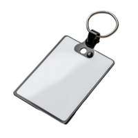 Personalized keychain blank template for branding and promotion use isolated on transparent background png