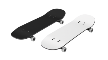 Skateboard decks blank templates for custom design and print skateboard isolated on transparent background png