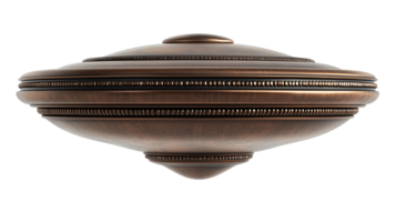 Bronze decorative object design element for creative projects isolated on transparent background png