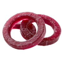 Red onion rings culinary ingredient food preparation close up view isolated on transparent background png