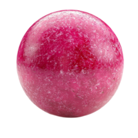 Pink sphere object rendering with texture and reflections design art isolated on transparent background png