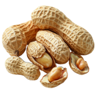 Fresh peanuts in shells close up nutritious snack food concept isolated on transparent background png