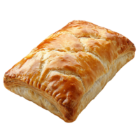 Delicious golden brown puff pastry turnover fresh from the bakery oven isolated on transparent background png
