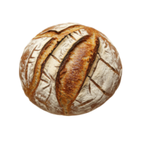 Artisan loaf of bread round sourdough bread food bakery product isolated on transparent background png