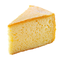 Slice of Sponge Cake Isolated on Transparent Background png