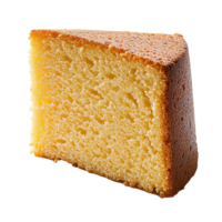 Slice of Sponge Cake Isolated on the Transparent Background png