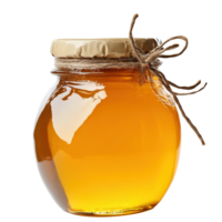 Glass Jar of Honey Isolated on Transparent Background png