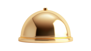 Golden Shiny Cloche Isolated on the Transparent Background png
