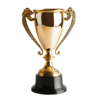 Golden Trophy Isolated on the Transparent Background png