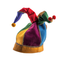 Vibrant Jester Hat in Various Colors Isolated on the Transparent Background png