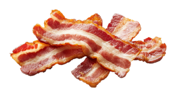 Cooked Bacon Slices Isolated on Transparent Background png