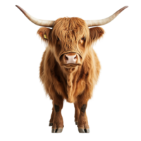 Scottish Highland Cow Full Body Isolated at Transparent Background png