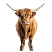 Scottish Highland Cow Full Body Isolated on the Transparent Background png