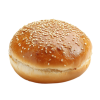 Burger Bread with Sesame Seeds Isolated at Transparent Background png
