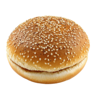 Burger Bread with Sesame Seeds Isolated on the Transparent Background png