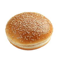 Burger Bread with Sesame Seeds Isolated on Transparent Background png