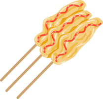 Egg roll stick with spicy sauce png