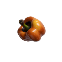 A single whole cashew and a crisp red apple isolated on white background perfect for healthy food and snack product packaging design png