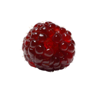 A single whole red raspberry isolated on a white background perfect for food blogs recipe websites and culinary projects showcasing vibrant summer fruit png