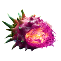 Exploding dragon fruit juice splash isolated on transparent background png