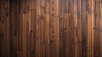 Dark brown wooden planks creating rustic textured background for design photo