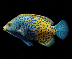 Vibrant tropical fish showcasing bright colors and intricate patterns photo