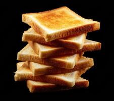 Crispy stacked toast slices perfect for breakfast or snacks photo
