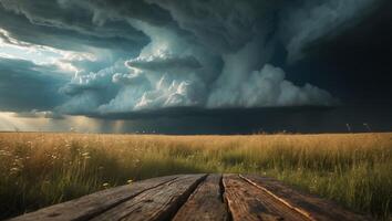 Storm Cloud Over Field photo