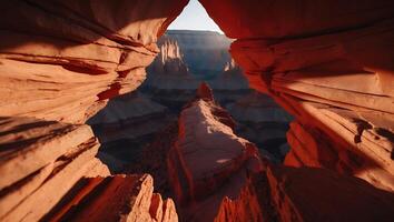 Canyon Rock Formations Landscape Vista Nature Red photo