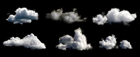 The Various Forms of Fluffy Clouds Against a Dark Background photo