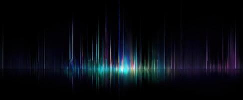 The Colorful Spectrum of Light Reflecting in a Dark Background photo