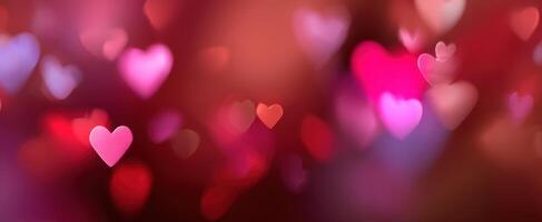 The beautiful display of hearts creating a romantic and joyful atmosphere. photo