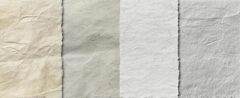 The textured paper collection showcasing natural shades and unique surfaces. photo